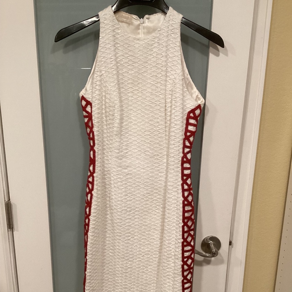 Peggy Jennings  white midi dress,  small